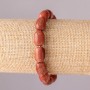 Armband aus Aventurin «Goldener Sand» Walzenperlen auf Elastikband, 10×14 mm, Umfang 18 cm