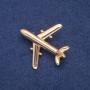 Brosche «Flugzeug» aus goldfarbenem Metall 40×39 mm