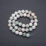 Larimar-Perlen auf Faden, natürlicher Stein, glatte Kugeln, Ø 10 mm, Länge ca. 40 cm (±)
