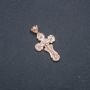 Kreuzanhänger Xuping Vergoldung 18K mit weißen Steinen 36×30×19 mm +