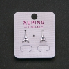 Xuping rhodiumbeschichtete Ohrringe mit blauen, grünen und himbeerfarbenen Strasssteinen, 13 × 7 mm +