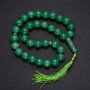 Gebetsperlen aus Jade, 33 glatte Perlen, Durchmesser ca. 12 mm, Jade-Einlage