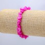 Armband aus toniertem Rosenquarz, Quarzsplitter ca. 7 mm, Länge 18 cm