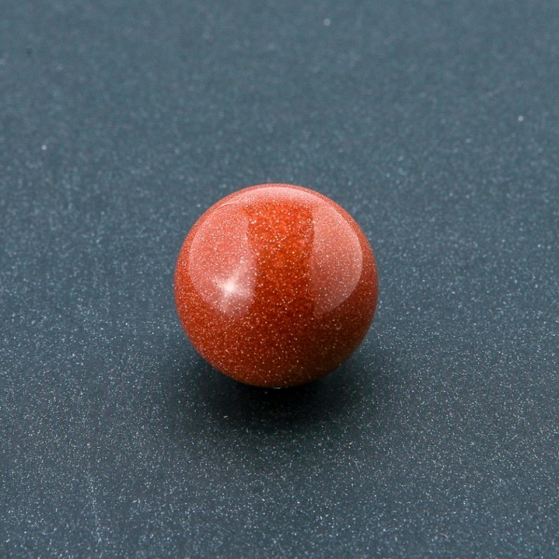Souvenirkugel aus natürlichem Aventurin „Goldener Sand“, Durchmesser ca. 20 mm+