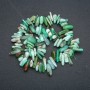 Nadelförmige Chrysopras-Chips aus Naturstein, Ø 15×5 mm, Länge 40 cm +