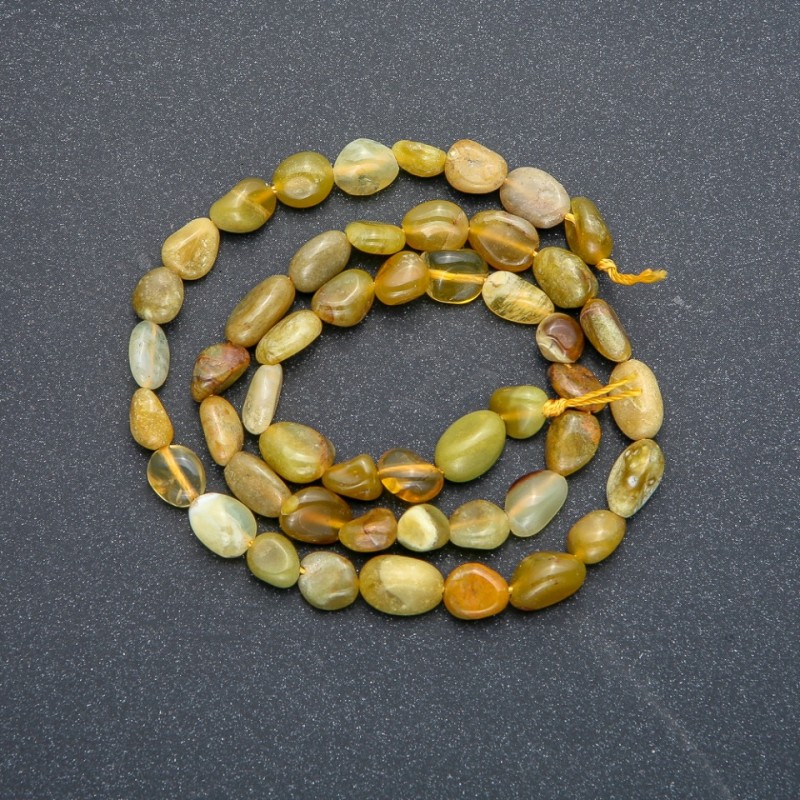 Perlen auf einer Schnur aus natürlichem Stein Jadeit, facettierte 7×6 mm, Länge 40 cm +
