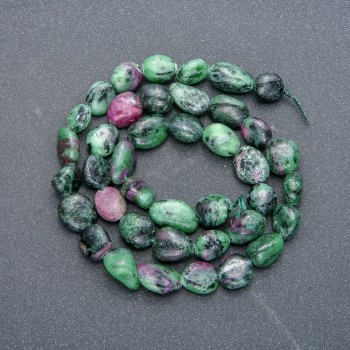 Perlen auf Schnur aus natürlichem Zoosit, facettiert, Durchmesser 10×8 mm, Länge 41 cm +