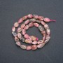 Rhodochrosit - facettierte Perlen auf Schnur, Ø 8 x 10 mm, Länge 40 cm +
