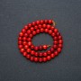 Perlen Roter Jaspis (pro Stück), Durchmesser 6 mm, Länge 38 cm +