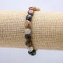 Armband aus Naturjasper, polierte Trommelsteine, Größe 8×10 mm, Umfang 18 cm +