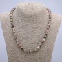 Kette aus Rhodochrosit, glatte Kugeln, Durchmesser 6 mm, Länge 45 cm +