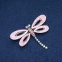 Brosche Schmetterling Rosa Perlmutt, rosa Petrol und graue Strasssteine, silberfarbenes Metall 62 × 45 mm +