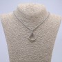 Anhänger-Ring 24 × 5 mm an Kette, Länge ca. 70 cm, silberfarbenes Metall