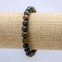 Armband aus Falkeauge, glatte Kugeln, Durchmesser 8 mm