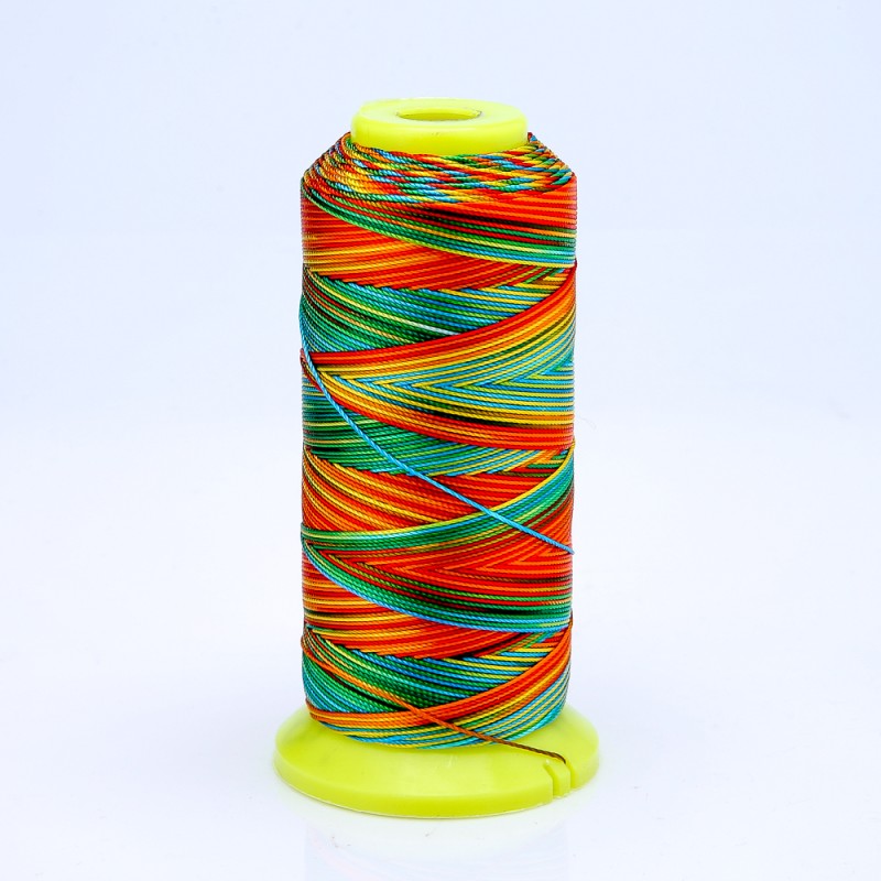 Regenbogenfarbener Spulenfaden, Durchmesser 0,6 mm, Nylonfaden für Handarbeiten, 300 m