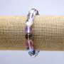 Armband aus Opalglas, Chamäleon-Design, elastisch, glatte Perle, Durchmesser 10 mm, Länge 18 cm