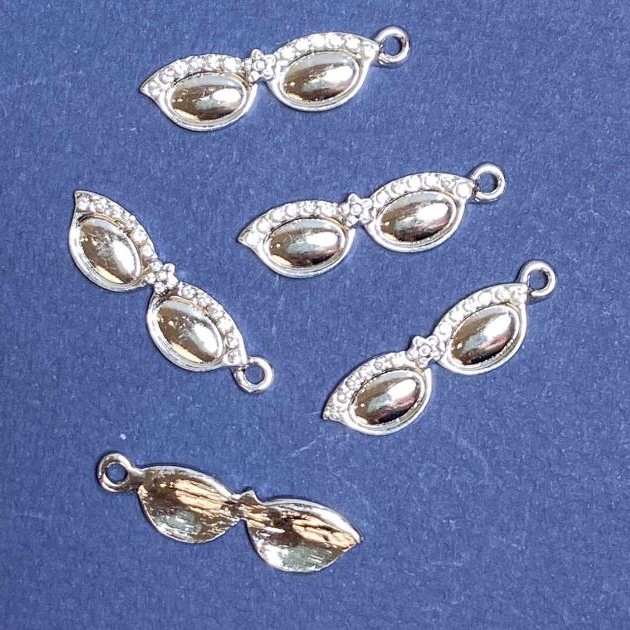 Brillenanhänger für Modeschmuck 32 × 9 mm, Verpackungseinheit 5 Stück