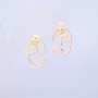Xuping Ohrringe mit 18K-Vergoldung, Gesichtsform, 20×13 mm