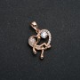 Anhänger Xuping Vergoldung 18K Herz mit Mann-Figur, Durchmesser 24 x 15 mm +