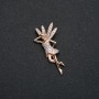 Anhänger Xuping – 18K-Vergoldung – Fee mit weißen Strasssteinen, Durchmesser 30 x 14 mm +