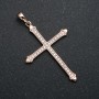 Anhänger Xuping Vergoldung 18K Kreuz mit weißen Strasssteinen, Größe 40×25 mm +