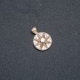 Anhänger Xuping – 18K-Vergoldung mit weißen Strasssteinen, Durchmesser 21×15 mm +