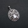 Anhänger Xuping Rhodium mit weißem Kristall, Durchmesser 29 × 19 mm +