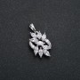Anhänger Xuping Rhodium-beschichtet mit weißen Kristallen, Durchmesser 22 × 12 mm +