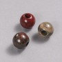 Pandora-Perle aus rotem Jaspis, Naturstein, 14 × 12 mm, Lochdurchmesser ca. 5,5 mm