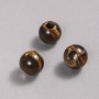 Pandora-Perle aus Naturstein Tigerauge, 16 × 14 mm, Lochdurchmesser 5,5 mm