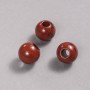 Pandora-Perle aus rotem Jaspis, Naturstein, 16×14 mm, Lochdurchmesser 5,5 mm