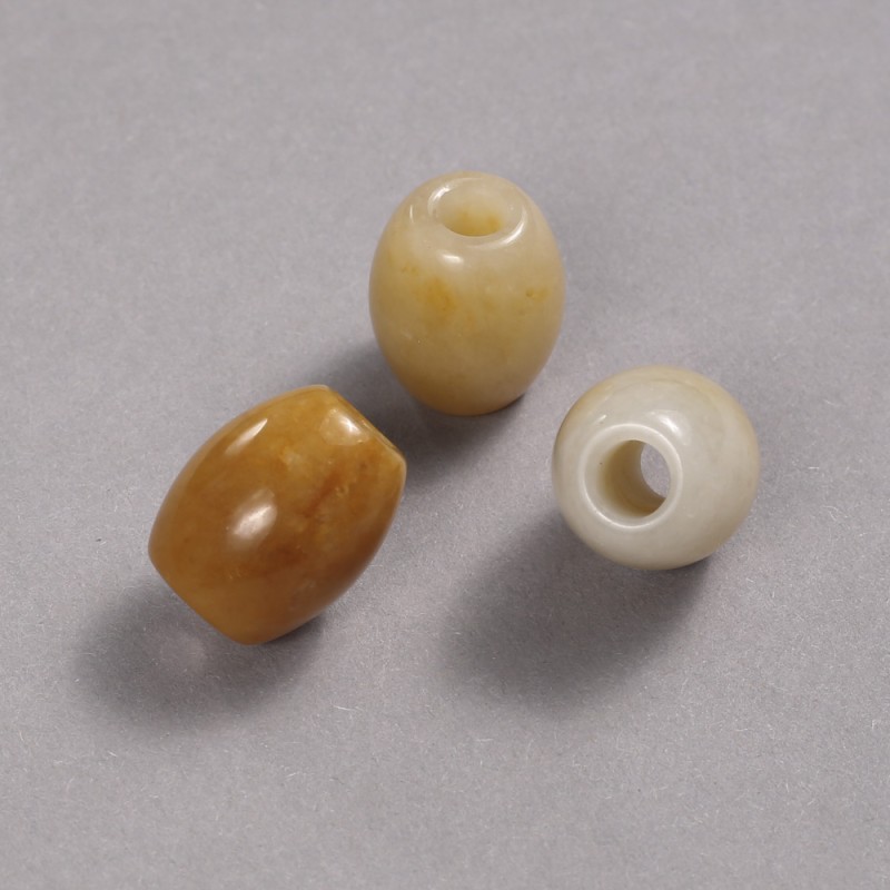 Pandora-Perle aus gelbem Achat, 16,5 × 15,5 mm, Lochdurchmesser 5,5 mm