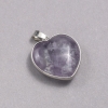 Herz-Anhänger aus Amethyst in silberner Fassung