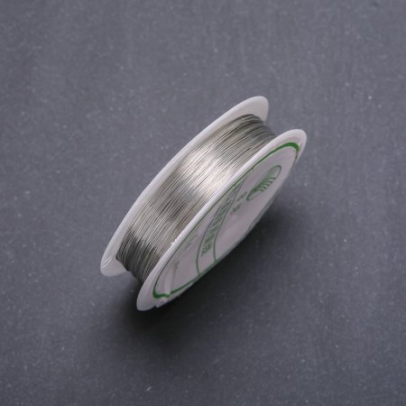 Schmuckdraht silberfarben, Durchmesser 0,2 mm, Spule, Länge ca. 45 m