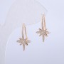 Ohrringe Xuping – 18K-Vergoldung mit weißen Strasssteinen, Durchmesser 22×12 mm +