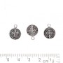Schmuckzubehör Anhänger „Heiliger“ silberfarben, Durchmesser 12 mm, Verpackung 20 g ± 35 Stück