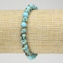 Elastisches Armband aus türkisfarbener Kaiserjaspe (gepresst) glatte Kugeln, Durchmesser 6 mm+