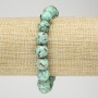 Elastisches Armband aus Imperialjasper, hellgrün (gepresst), glatte Kugeln, Durchmesser ca. 10 mm+