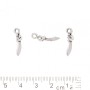Anhänger Säbel, silberfarben, 19 × 4 mm, Verpackung 20 g ± 53 Stück