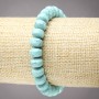 Elastisches Armband aus Türkis, glatte Rondellen, Durchmesser 9×7 mm+
