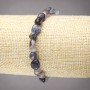 Elastisches Armband aus natürlichem Iolith, trommelgeschliffen, Durchmesser 8 × 6 mm+