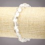 Armband aus Bergkristall auf elastischem Band mit Facettierung, Durchmesser 8×10 mm (±)