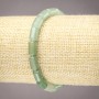 Elastisches Armband aus Nephrit – glatte Zylinderperlen, Durchmesser ca. 10×6 mm+