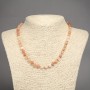 Kette aus orangefarbenem Achat – glatte Kugeln, Ø ca. 6,5 mm, Länge ca. 45 cm
