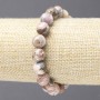 Elastisches Armband aus Rhodochrosit mit glatten Kugeln, Ø 10 mm+