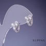 Xuping Ohrringe Dreiecke mit weißen Kristallen, rhodiniert, 11×9 mm