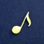 Brosche 'Note' silberfarbenes Metall und Emaille 25 × 45 mm +