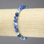 Elastisches Armband aus blauem Augenachat, glatte Kugeln Ø 6 mm