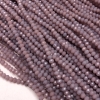 Perlen aus tschechischem Kristall auf Schnur, lila matt, facettierte Rondelle, Durchmesser 3,5 × 3 mm, Länge 36–38 cm