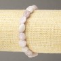 Elastisches Armband aus natürlichem Kunzit, facettierte Perlen, Durchmesser 8×11 mm+